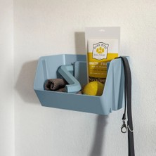 Ikea Fodertrag Masa-Duvar Düzenleyici , Gri-Mavi, 25X18X15 cm