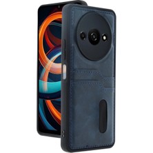 Ozkr Store Xiaomi Redmi A3 4g Kılıf Sara Kartvizitli Deri Kılıf - Lacivert