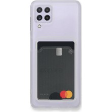 Ozkr Store Samsung Galaxy A22 Kılıf Kart Şeffaf Silikon - Şeffaf