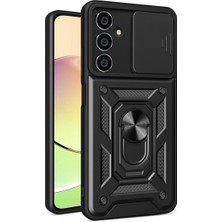 Ozkr Store Samsung Galaxy A15 4g Kılıf Pars Lens Yüzüklü Silikon - Siyah