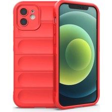 Ozkr Store Apple Iphone 12 Kılıf Optimum Silikon - Kırmızı