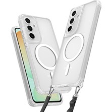 Ozkr Store Samsung Galaxy S23 Fe Kılıf Enka Magsafe Silikon Kılıf - Şeffaf