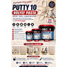 Decos Putty 10 - Putty 10 Rölyef Pasta  – Su Bazlı Dekoratif Kabartma Macun