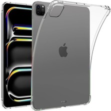 Ozkr Store Apple Ipad Pro 11 (2024) Kılıf Anti Shock Tablet Silikon - Şeffaf