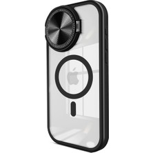 Ozkr Store Apple Iphone 14 Pro Max Kılıf Teleskop Lens Magsafe Silikon Kapak - Siyah