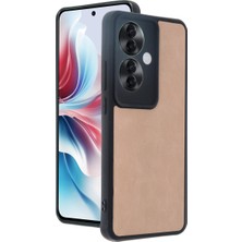 Ozkr Store Oppo Reno 11F Kılıf Aras Deri Kapak - Pudra