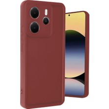 Ozkr Store Xiaomi Redmi Note 14 4g Kılıf Viera Silikon - Bordo
