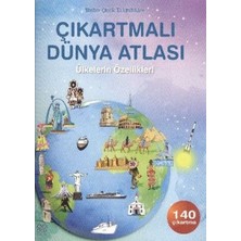 1001 Çiçek Kitaplar Çıkartmalı Dünya Atlası - Ülkelerin Özellikleri