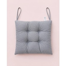 Yuvina 6'lı Sandalye Minderi 40X40 cm – Yumuşak Dolgulu, Yıkanabilir, Bağcıklı, Mutfak, Balkon, Bahçe ve Yemek Odası Için  Telasız - kırpıntı sünger