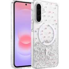 Mey İthalat Mey Ithalat®  Samsung Galaxy A56 Misk Simli Magsafe Kapak - Desen 1