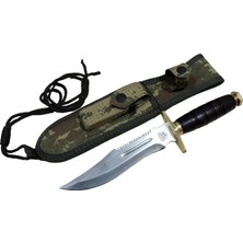 Mabelme Store T.c. Standart Komando Bıçağı 30 cm - Tırtıklı, Kamuflaj Kılıflı