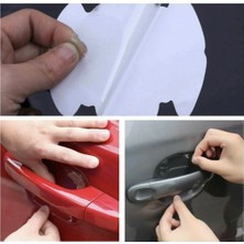 KSB Store 8 Adet Araba Kapı Kolu Koruyucu Çizilme Önleyici Şeffaf Sticker Film Koruma Seti