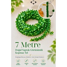 Liground 7 Metre Doğal Yaprak Görünümlü Kopmaz Tel Doğalgaz Borusu Gizleme Teli Yapay Yaprak Sarma Çok Amaç