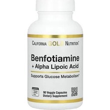 California Gold Nutrition Benfotiamine + Alpha Lipoic Acid 90 Vegetarian Kapsül