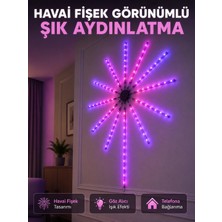 Belle Fusion Mey Ithalat® Dekoratif Rgb Fireworks LED Duvar Işığı Çok Renkli Telefon Kontrollü LED Aydınlatma