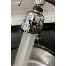 Mabelme Store Krom 3 Fonksiyonlu Mutfak Lavabo Başlığı 360 Derece Döner Musluk Ucu