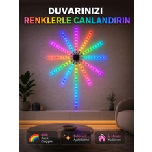 Belle Fusion Mey Ithalat® Rgb Fireworks LED Duvar Aydınlatması Telefon Kontrollü Dekoratif Ortam Işığı