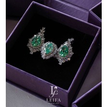 Leifa Jewelry Leıfa Morganit Taşlı Takı Seti – 925 Ayar Gümüş, Rodyum Kaplama