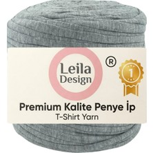 Leila Design Koyu Kırçıllı Gri Penye Ip Büyük Boy 650 gr Örgü Çanta Puset Ipi