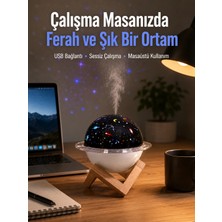 Najmaddin Karg Projektör Işıklı ve Aromaterapi Destekli Taşınabilir Nemlendirici Cihaz USB Ba�