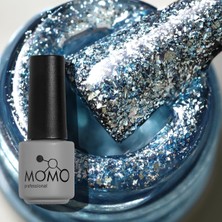 Zemira Momo Professional Kalıcı Oje G005 Yoğun Gümüş Parıltılı Turkuaz 4 ml