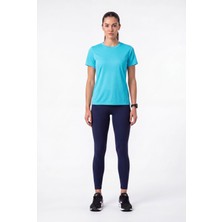 Posh Cabal Kadın Logosuz-Baskısız Turkuaz Training T-Shirt