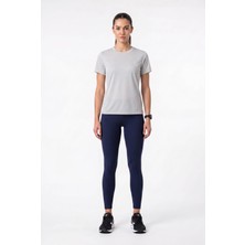 Posh Cabal Kadın Logosuz-Baskısız Gri Training T-Shirt
