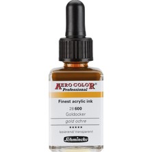 Zemira Schmincke Aero Color Professional Akrilik Airbrush Mürekkebi 28 ml 600 Gold Ochre