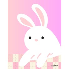 Zemira Sketch Book: (Cute Bunny Pink Pattern Cover) 8.5 x 11 Inches 110 Pages, Blank Unlined Paper For Ske