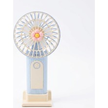 Zemira Mini-Fan Taşınabilir El Fanı, Masaüstü Standlı, USB Şarjlı, 16 Cm, 3 Kademeli Hız Ayarlı Masaüstü &