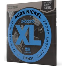 Zemira Daddario EPN21 Set Elec Gtr Nickel Jazz Lite