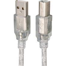 Zemira USB Yazici Kablosu 1,5 Metre 2.0V Şeffaf (SL-U2015)