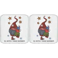 Zemira Iki Adet Yildizli Noel Cücesi̇ Cep Sobasi,el Isitici,sicak Su Torbasi Pvc 10X9,5CM
