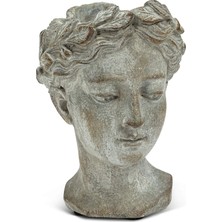 Zemira Abbott 27-GODDESS-535-XS Xs Bayan Başı Bitki Saksısı 16,5 cm Y 16,5 cm Y Gri