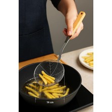 Zemira Bambum Ladle - Bambu Saplı Tel Kevgir 14CM