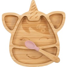 Zemira Citron Bölmeli Organik Bambu Çocuk Yemek Takımı - Unicorn 1073551