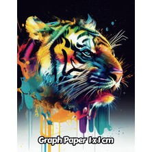 Zemira Abstract Tiger Graph Paper 1x1 Cm: 1cm Squared Grid Paper | Gift For People Who Love Cats, Wildlife