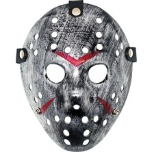 Ozkr Store Jason Maskesi Hannibal Maskesi Metal Gümüş Renk 20X25 cm