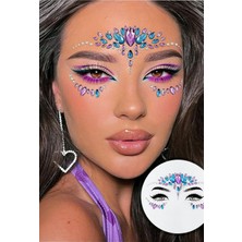 Zemira Bearpear Mermaid Kendinden Yapışkanlı Kristal Yüz Taşı Renkli Face Sticker