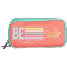 Zemira Cambridge Club Happy Tek Bölmeli Unisex Çocuk Kalem Kutusu, CPO4085, Pudra, Üniseks Çocuk