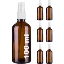 Zemira Afracam Amber 100 ml Plastik Kapaklı Beyaz Sprey Fısfıs Kolonya Dezenfektan Cam Şişe 6 Adet