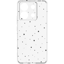 Zemira S19 Max Pro S Kamera Korumalı Şeffaf Kılıf, Yıldız Baskılı