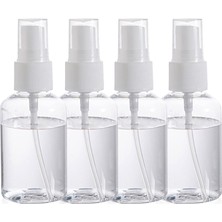 Zemira 4 Paket 50 ml Sprey Şişeleri Ince Sis Şeffaf Boş Plastik Sprey Şişeleri Doldurulabilir Şişe Parfüm