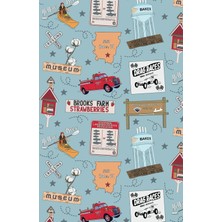 Zemira Independently Published Paperback Notepad With Baker, Florida Landmarks In Foggy Blue, 150 Lined Sh