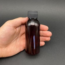 Zemira 100 cc Amber Plastik Sert Şişe - Siyah Kapaklı- 100ML Kahverengi Plastik Şişe - x 10 Adet