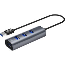 Zemira Dm CHB009 USB 3.0 4 Portlu Alüminyum Hub Çoklayıcı