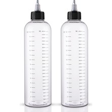 Zemira Cosywell Saç Aplikatör Şişesi 16.5oz Saç Sıkma Şişeleri Mezun Ölçekli 2 Paket Saç Boyası Aplikatör