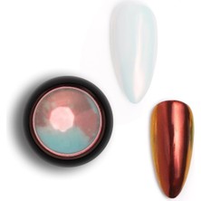 Zemira Holografik Efektli Sıcak Şeffaf Turuncu Inci Tozu, Nail Art, Kalıcı Oje Tırnak Süsleme No.04