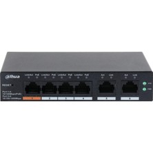 Zemira Dahua CS4006-4ET-60 4 Port 4xfe-2xge Yönetilebilir 60W Poe Switch
