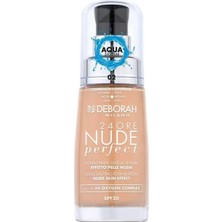 Zemira Deborah Milano 24 Ore No: 02 Beige Nemli Bitiş Perfect Nude Fondöten
